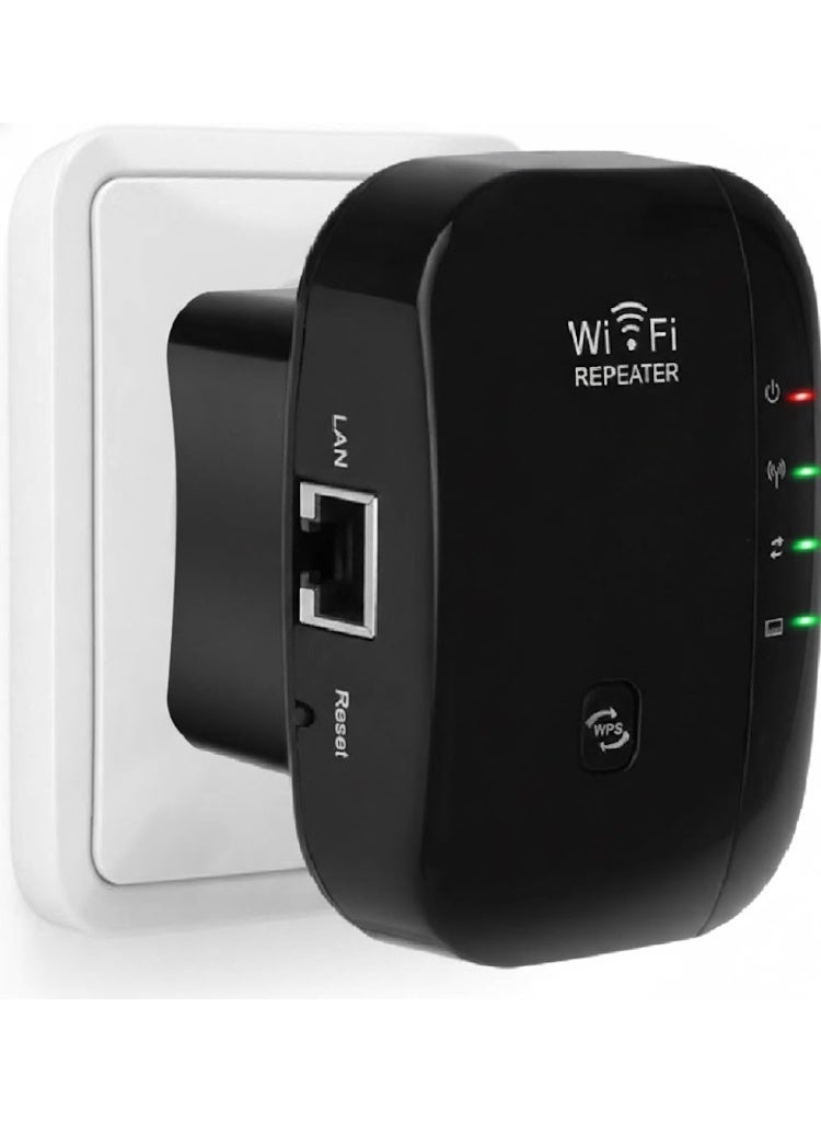 This Wi-Fi range extender/signal booster covers an area of ​​up to 279 square meters and supports 28 devices. It features an Ethernet port, quick setup, and is a wireless home signal booster. - Image 1